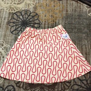 Ladies Skirt size M tan and coral